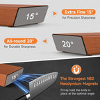 Rolling Knife Sharpener with Diamond Dual-Grit System – 400/1000 Grit Kitchen Knife Sharpener
