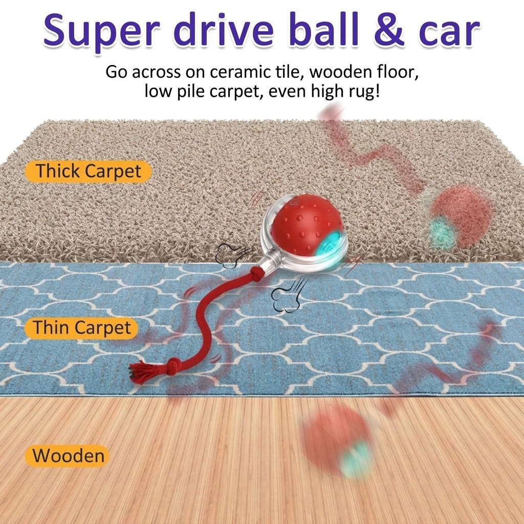 Interactive Smart Cat Toy Ball – Automatic Rolling Ball with 3 Play Modes