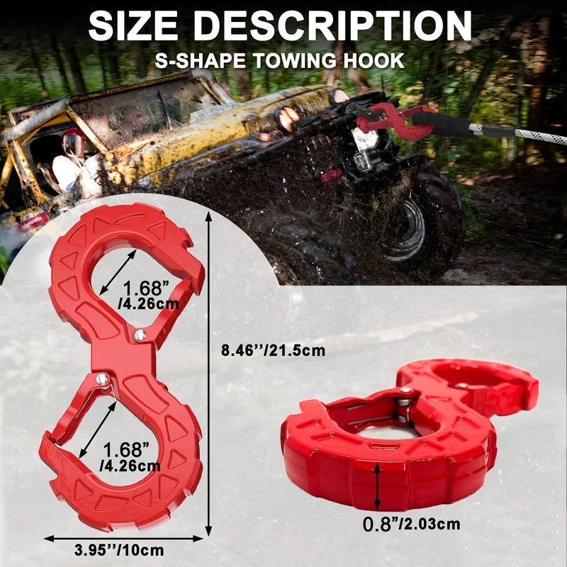 S-Shaped Heavy-Duty Trailer Tow Hook – G80 Alloy Steel, 33,000 lb Capacity
