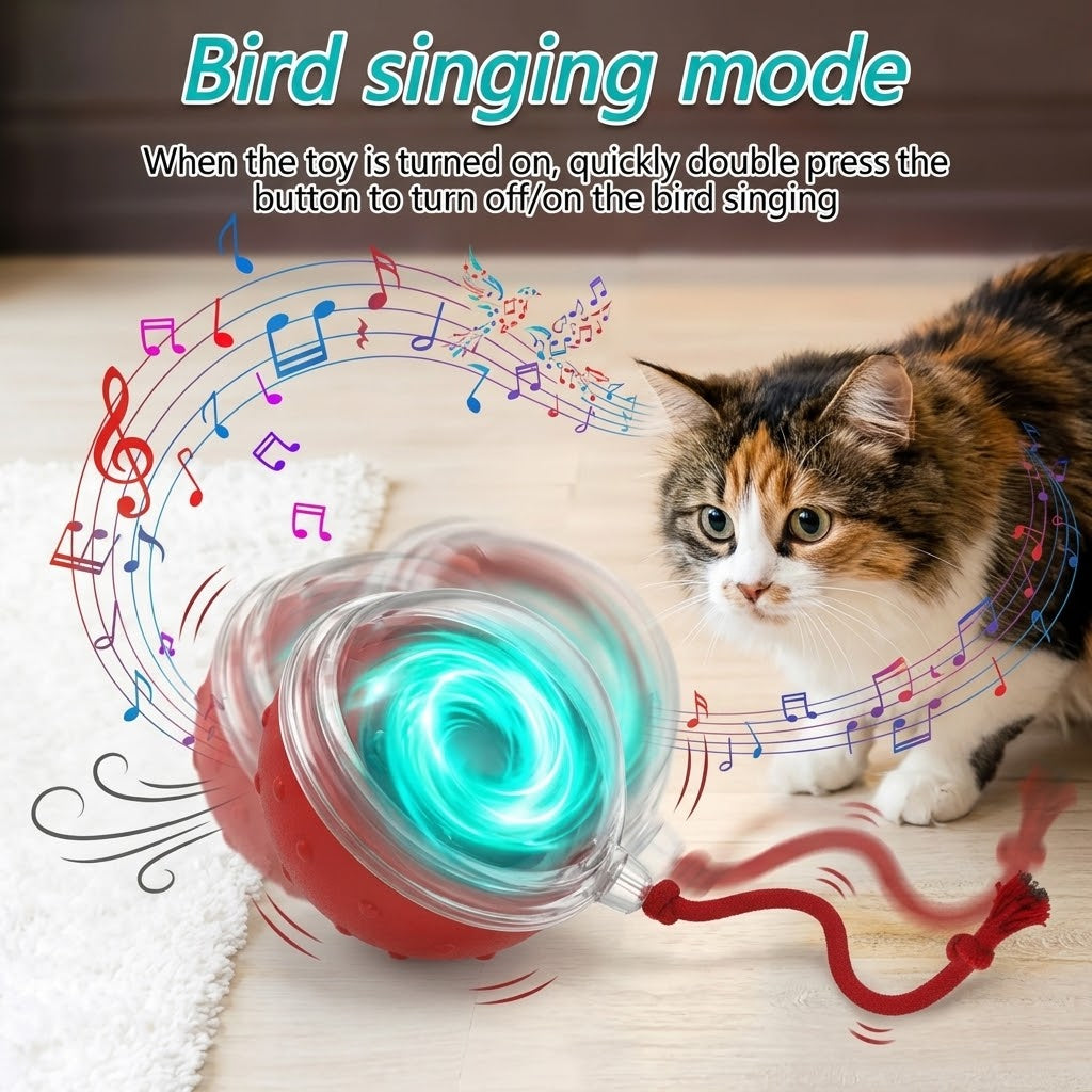 Interactive Smart Cat Toy Ball – Automatic Rolling Ball with 3 Play Modes