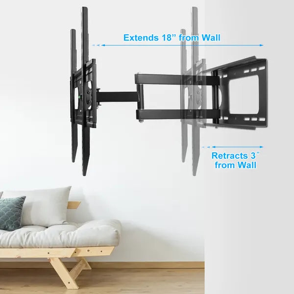 Full-Motion TV Wall Mount for 37–70" TVs – Swivel, Tilt & Extendable