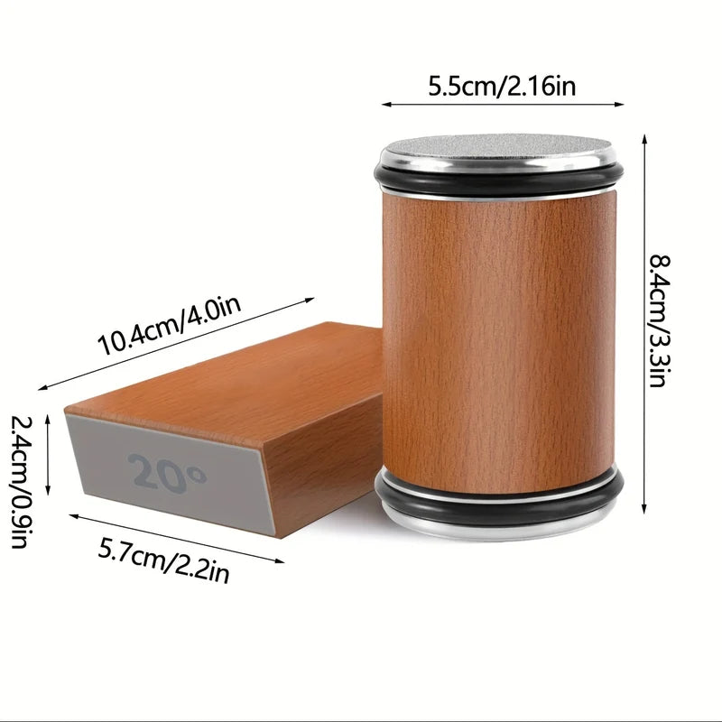 Rolling Knife Sharpener with Diamond Dual-Grit System – 400/1000 Grit Kitchen Knife Sharpener