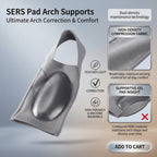 Gray Adjustable Arch Support Insoles for Flat Feet & Fallen Arches
