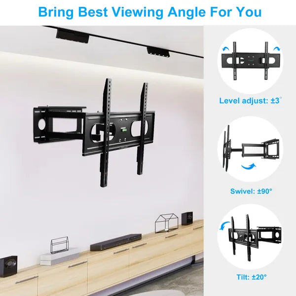 Full-Motion TV Wall Mount for 37–70" TVs – Swivel, Tilt & Extendable