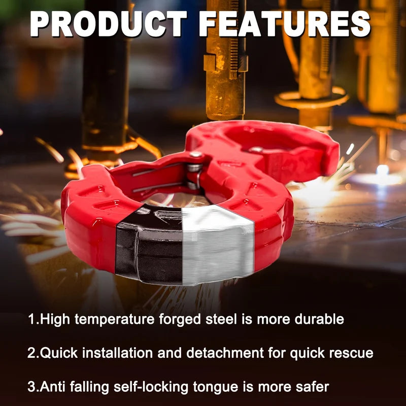 S-Shaped Heavy-Duty Trailer Tow Hook – G80 Alloy Steel, 33,000 lb Capacity
