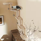 Modular Wall-Mounted Cat Climbing System