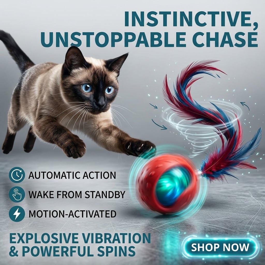 Interactive Smart Cat Toy Ball – Automatic Rolling Ball with 3 Play Modes
