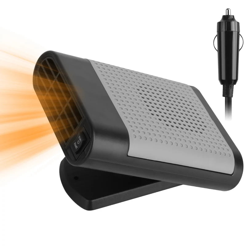 Portable Car Heater & Defroster – 12V/150W or 24V/200W, 2-in-1 Heat & Fan