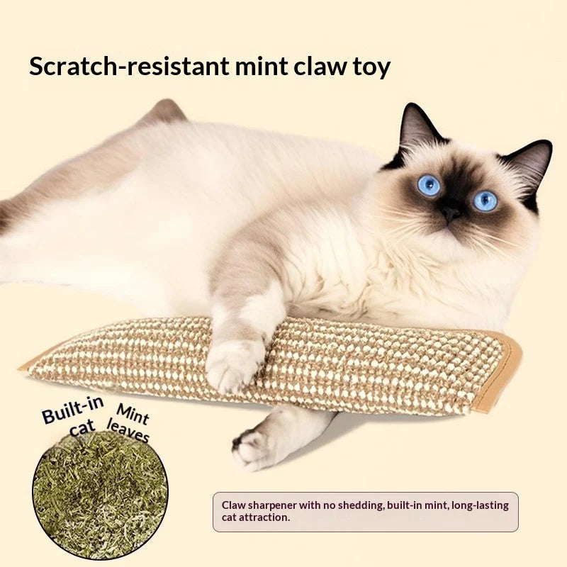 Natural Catnip Chew Toy Bite-Resistant Cotton Rope for Self-Amusement