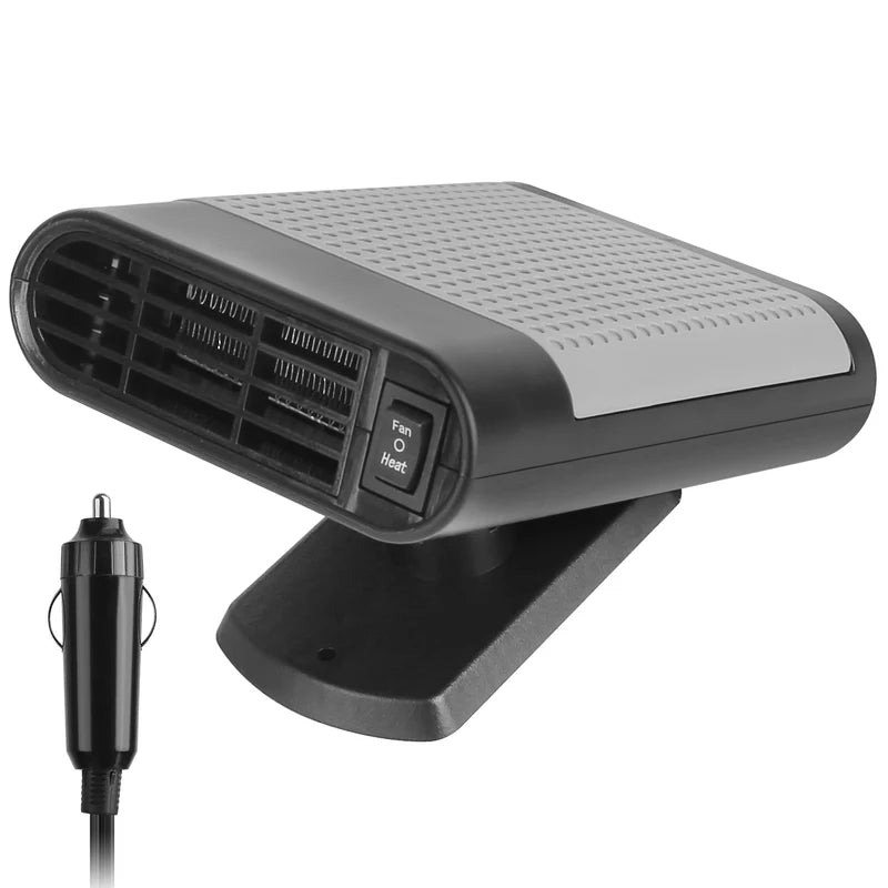 Portable Car Heater & Defroster – 12V/150W or 24V/200W, 2-in-1 Heat & Fan