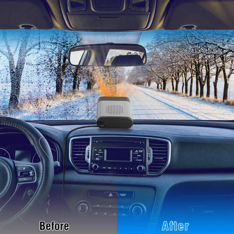 Portable Car Heater & Defroster – 12V/150W or 24V/200W, 2-in-1 Heat & Fan